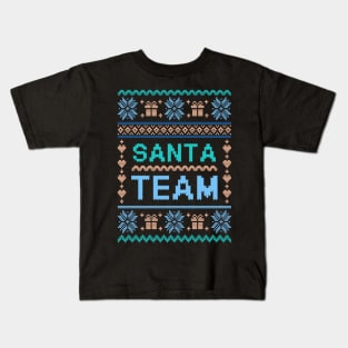 Team Santa Family Pajamas Ugly Christmas Sweater Kids T-Shirt